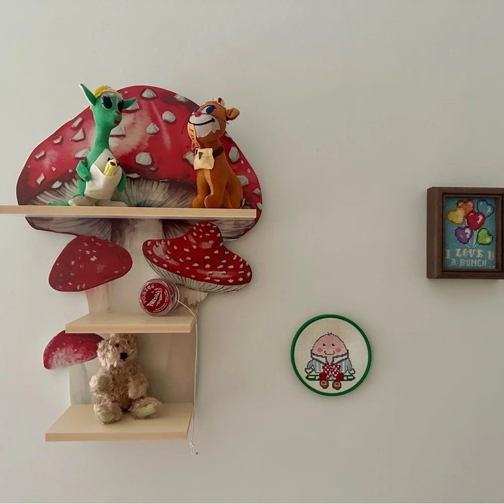 NEW Mushroom Shelf Retro Earthy Home Decor Nursery